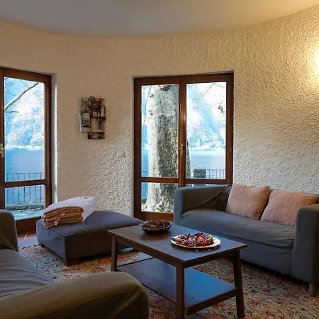 Secluded Front With Boat Valsolda