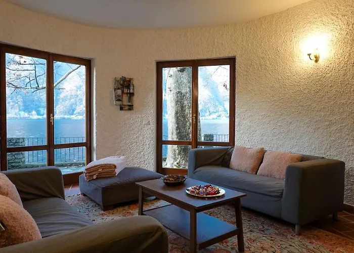 Secluded Front With Boat Valsolda