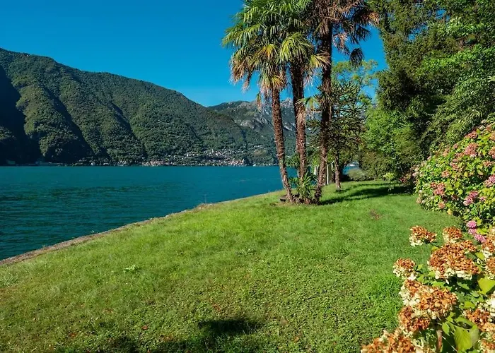 Villa Secluded Front With Boat Valsolda